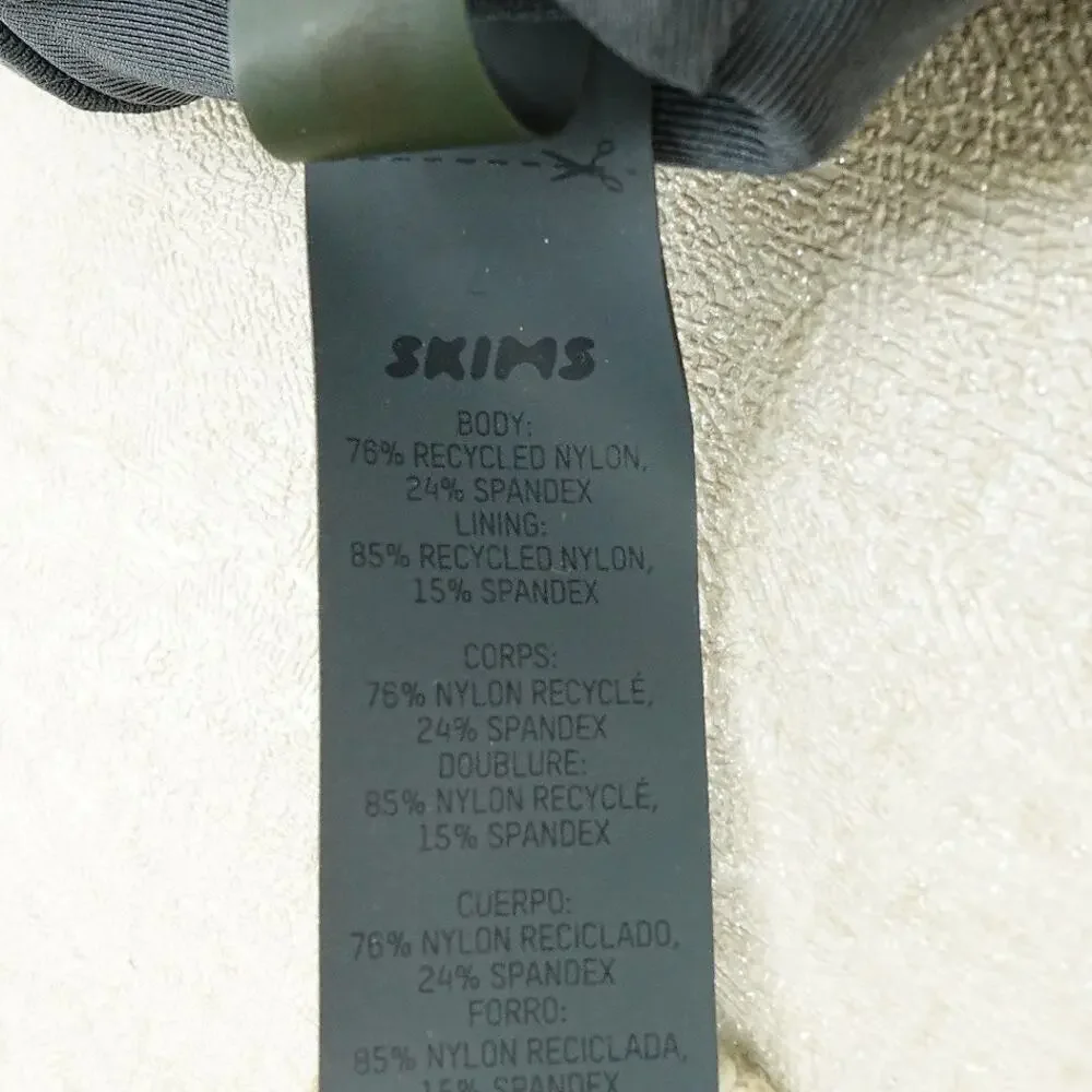 SKIMS Swim Tank Top Bikini Womens Medium Gunmetal Classic Sporty